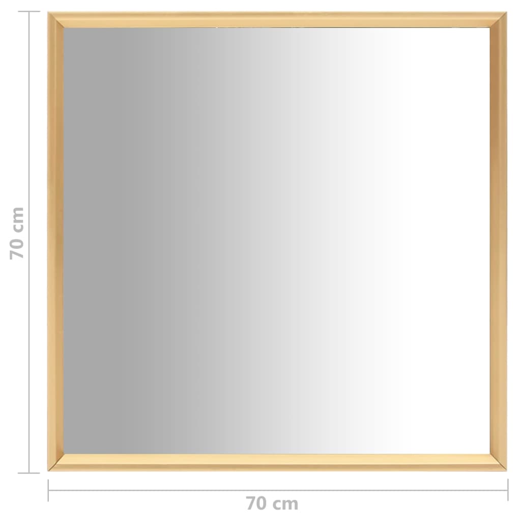 vidaXL Ogledalo zlato 70x70 cm