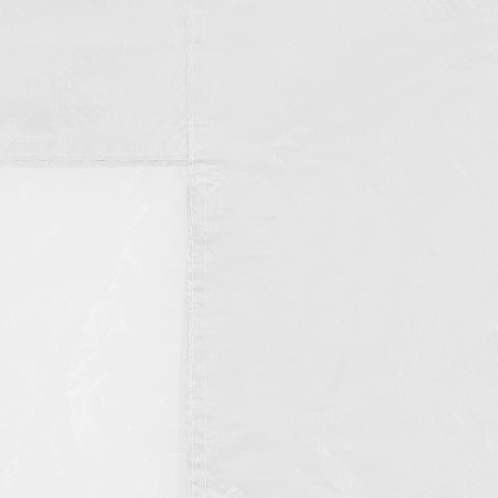 vidaXL Stranice za šotor za zabave 2 kosa z okni PE bele barve