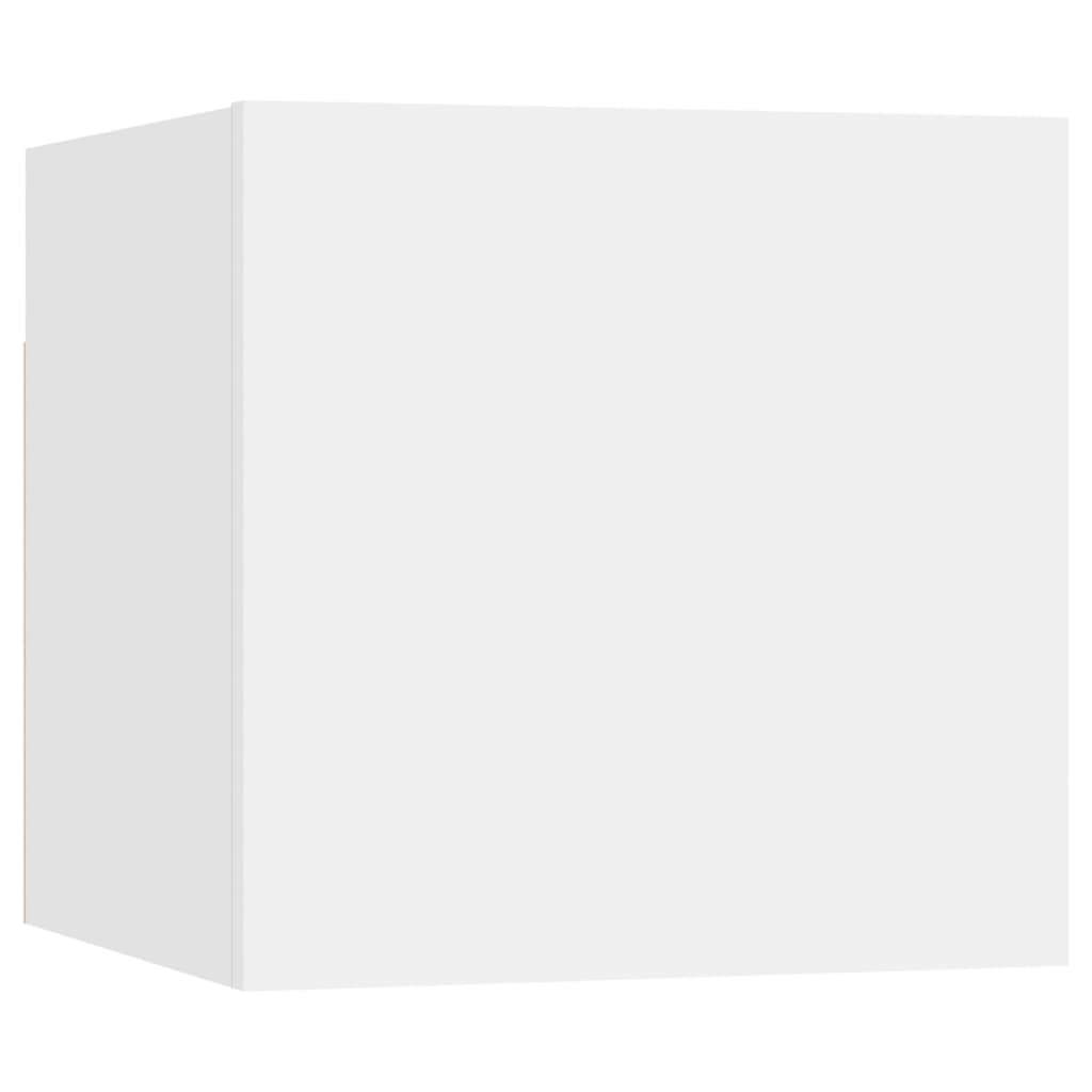 vidaXL Nočna omarica bela 30,5x30x30 cm iverna plošča