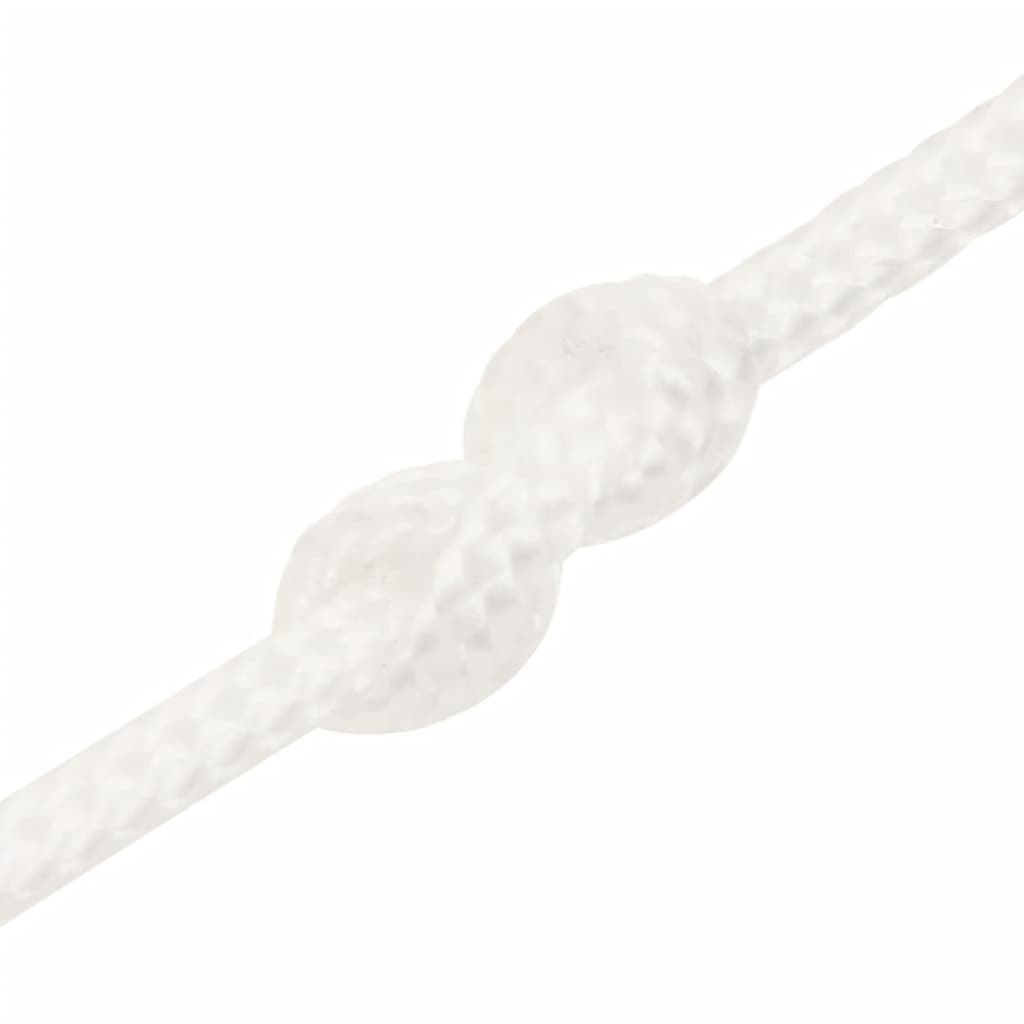vidaXL Vrv za čoln popolnoma bela 2 mm 25 m polipropilen