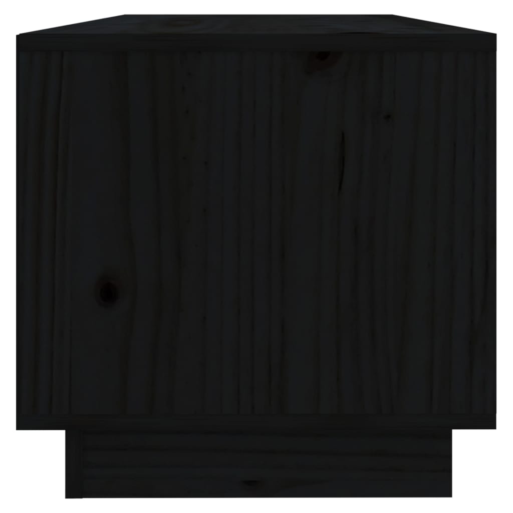 vidaXL TV omarica črna 90x35x35 cm trdna borovina