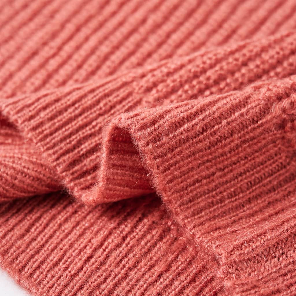 Otroški pulover pleten srednje roza 92