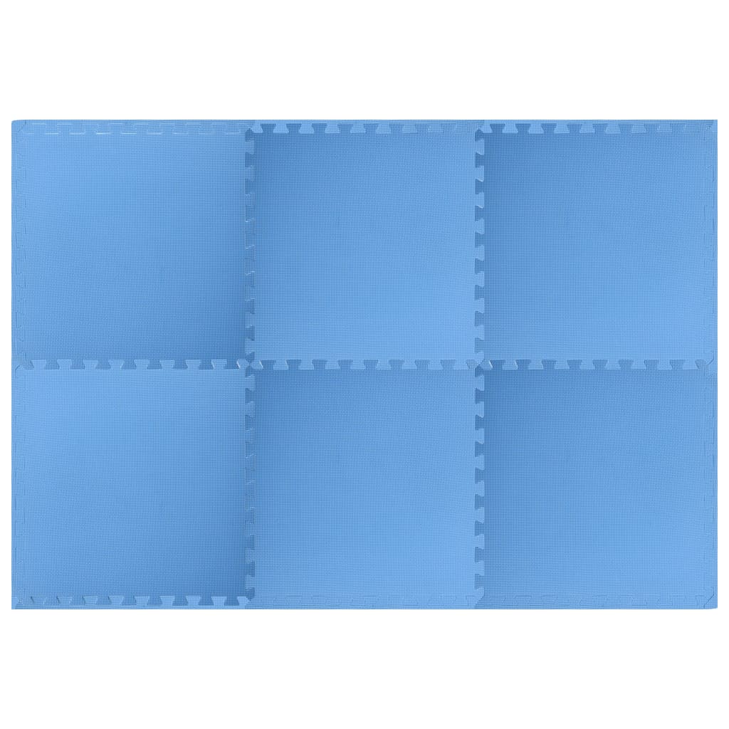 vidaXL Talne podloge 6 kosov 2,16 ㎡ EVA pena modre barve