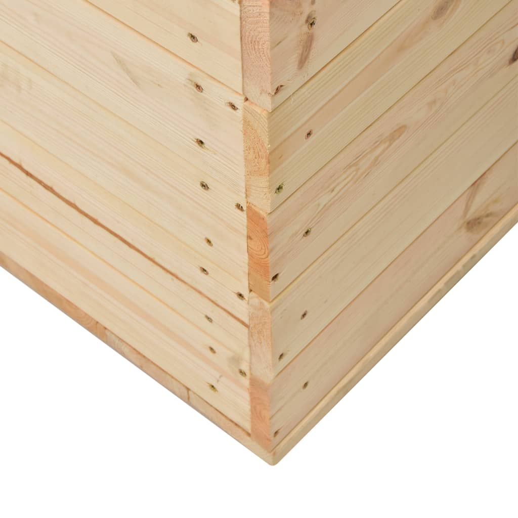 vidaXL Škatla s prostorom za shranjevanje 120x63x60 cm trdna borovina