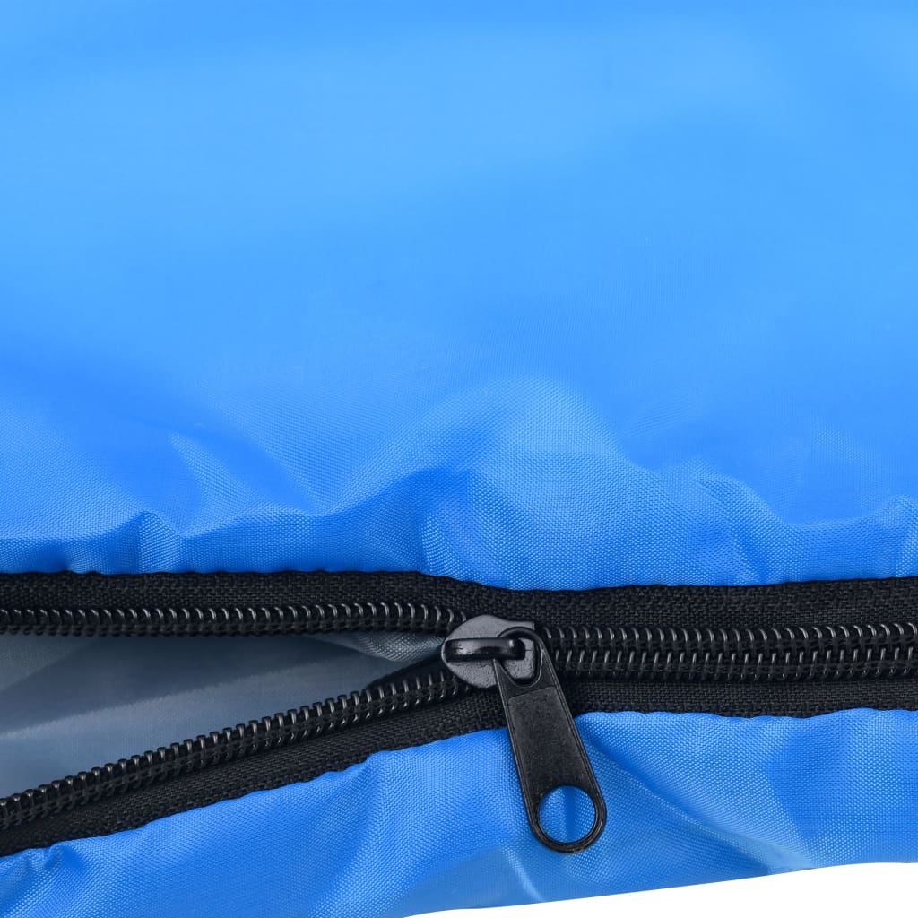 vidaXL Lahka spalna vreča 2 kosa modra 15 °C 850 g