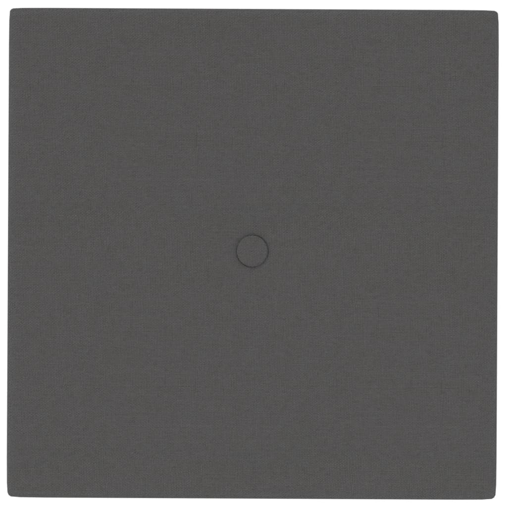 vidaXL Stenski paneli 12 kosov temno siv 30x30 cm blago 1,08 m²