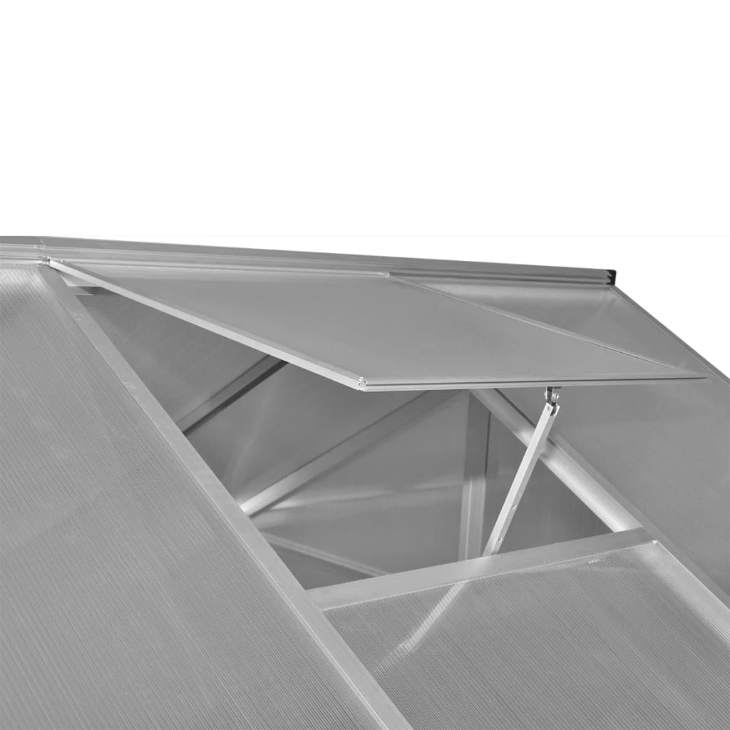 vidaXL Rastlinjak okrepljeni aluminij 3,46 m²