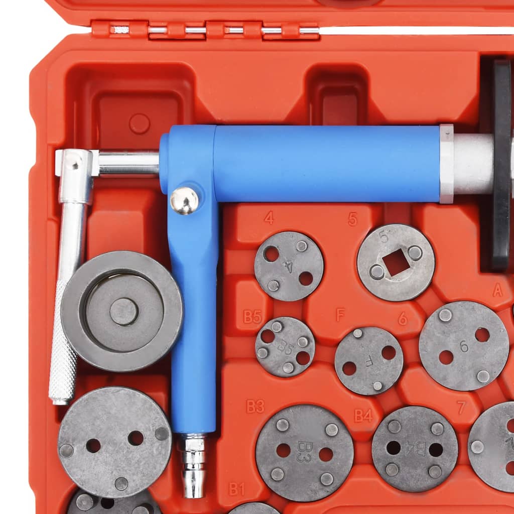 vidaXL Set orodja za ponastavitev pnevmatskih zavornih batov 23-delni
