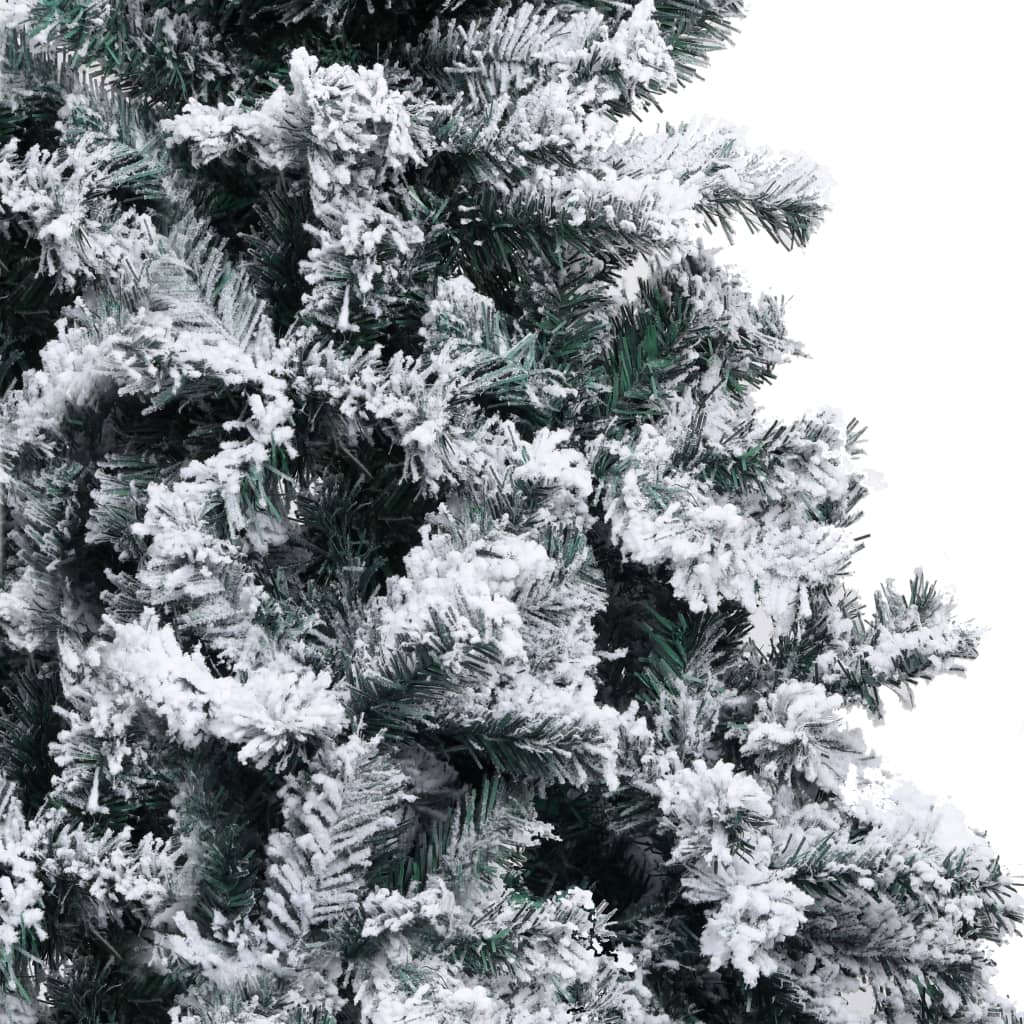 vidaXL Umetna novoletna jelka s snegom zelena 150 cm