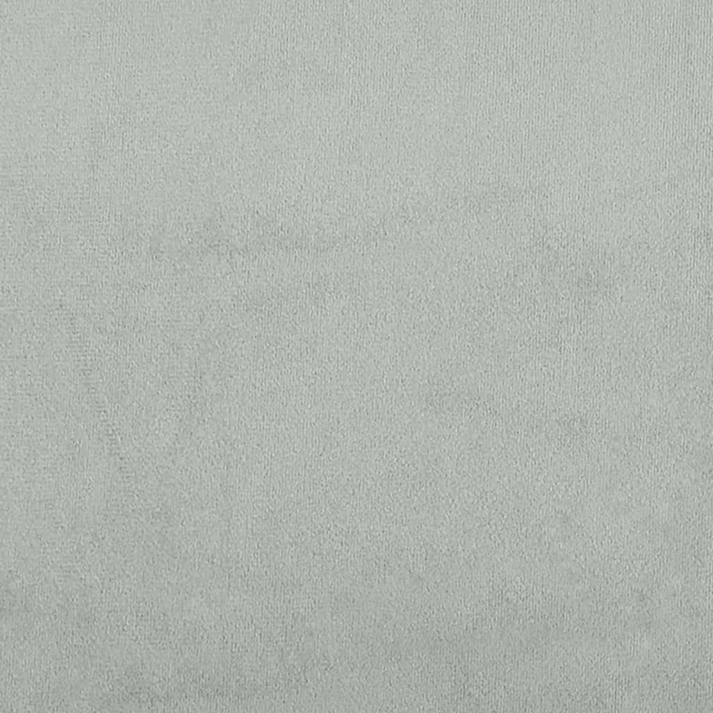 vidaXL Vzglavna stranica svetlo siva 120 cm žamet