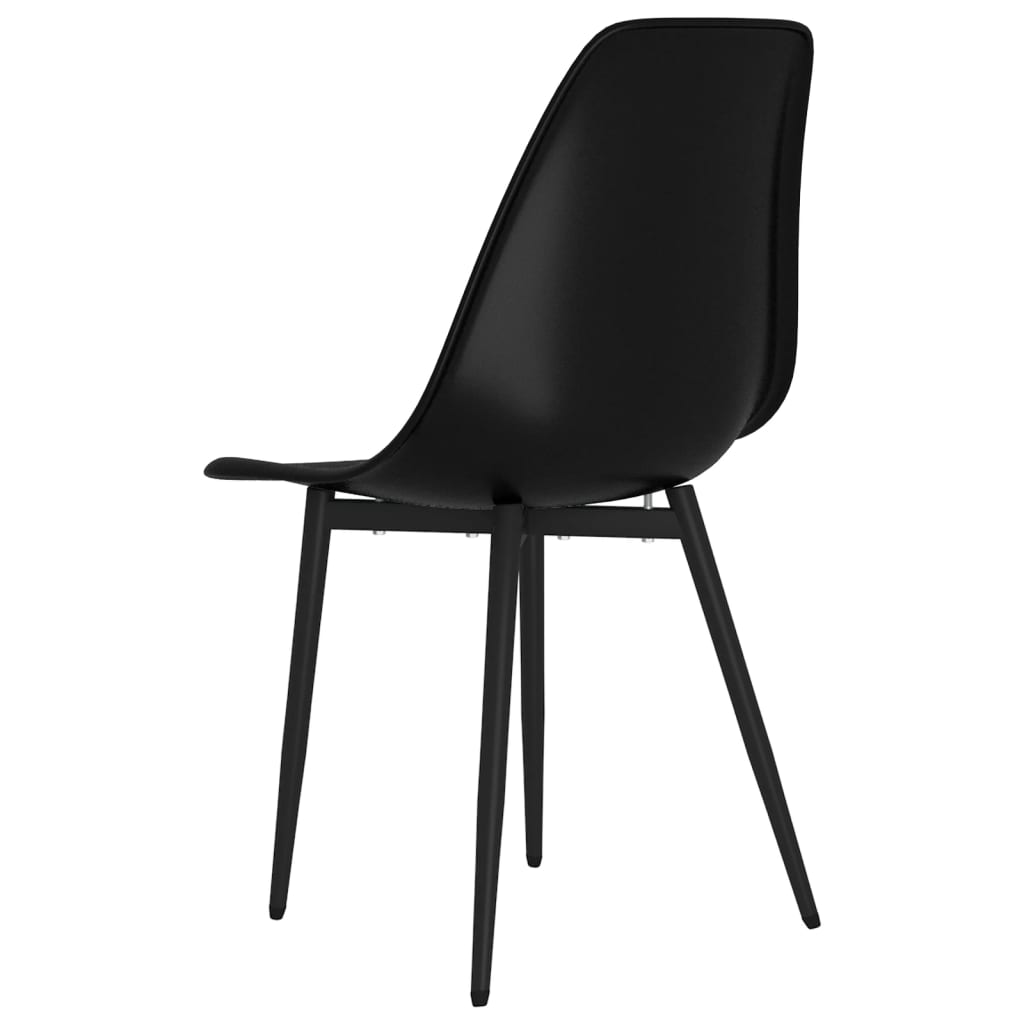 vidaXL Jedilni stol 2 kosa črne barve PP