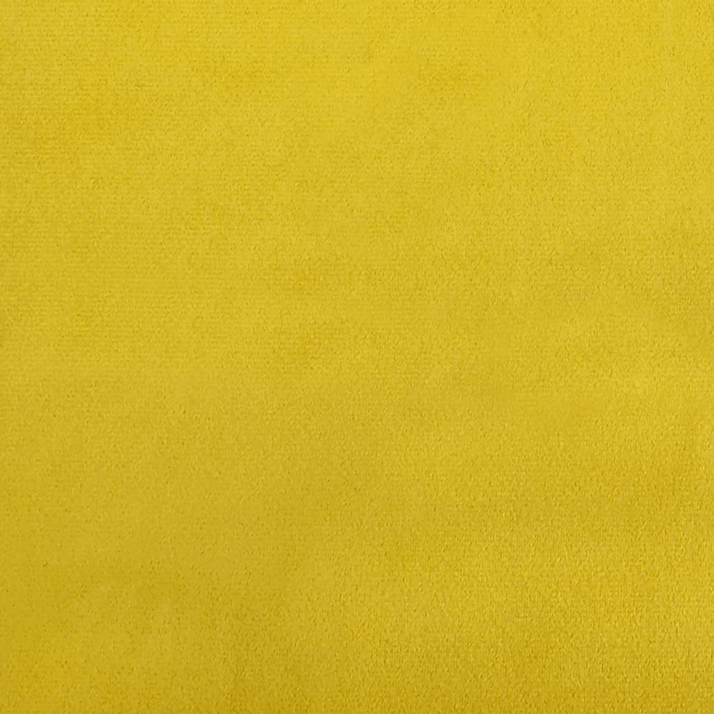 vidaXL Dnevna postelja z vzmetnico rumena 80x200 cm žamet