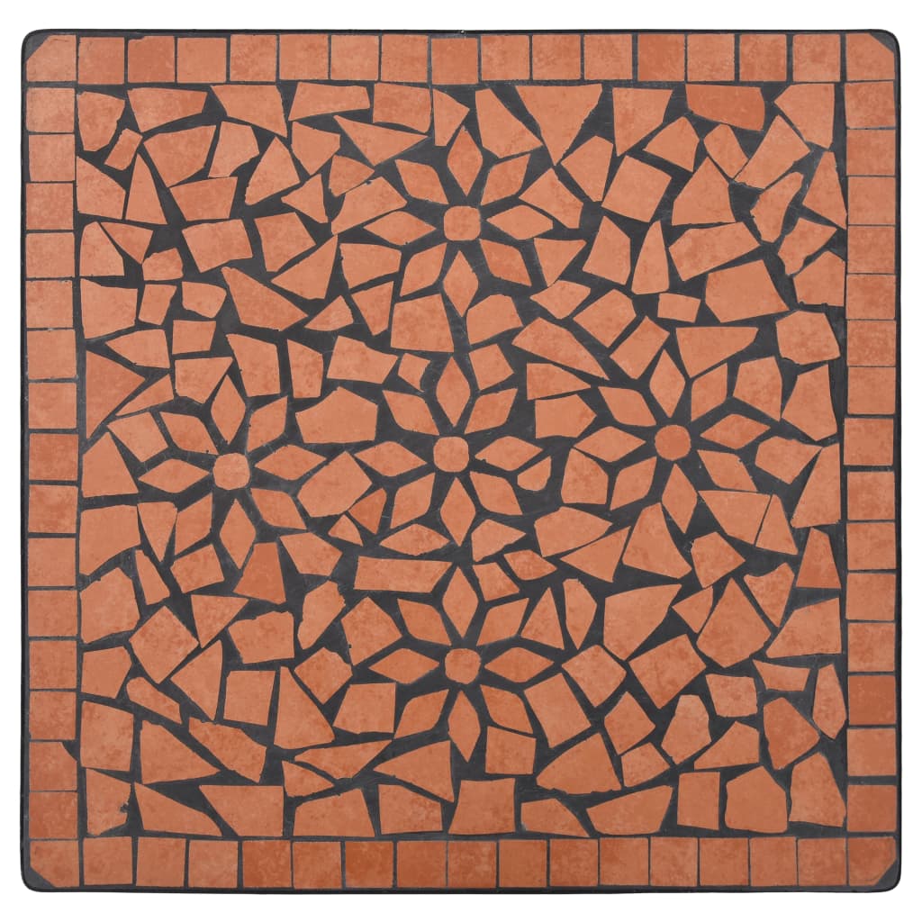 vidaXL Bistro mizica z mozaikom terakota 60 cm keramika
