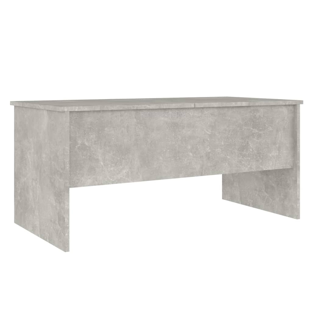 vidaXL Klubska mizica betonsko siva 102x50,5x46,5 cm konstruiran les