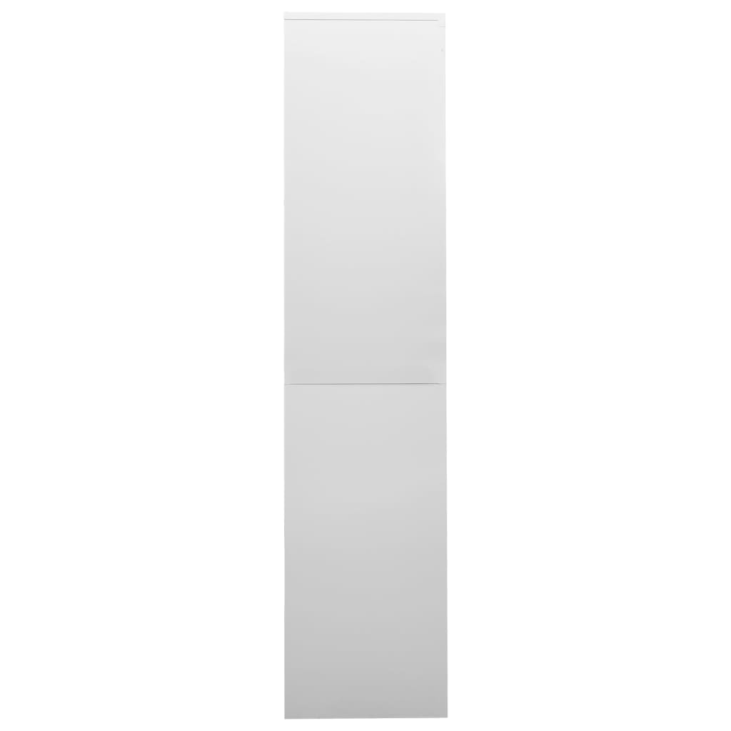 vidaXL Pisarniška omara z drsnimi vrati svetlo siva 90x40x180 cm jeklo
