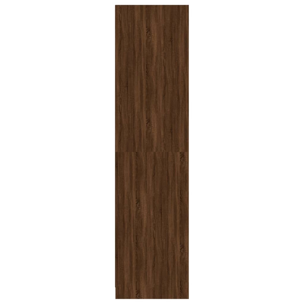 vidaXL Garderobna omara rjavi hrast 100x50x200 cm inženirski les