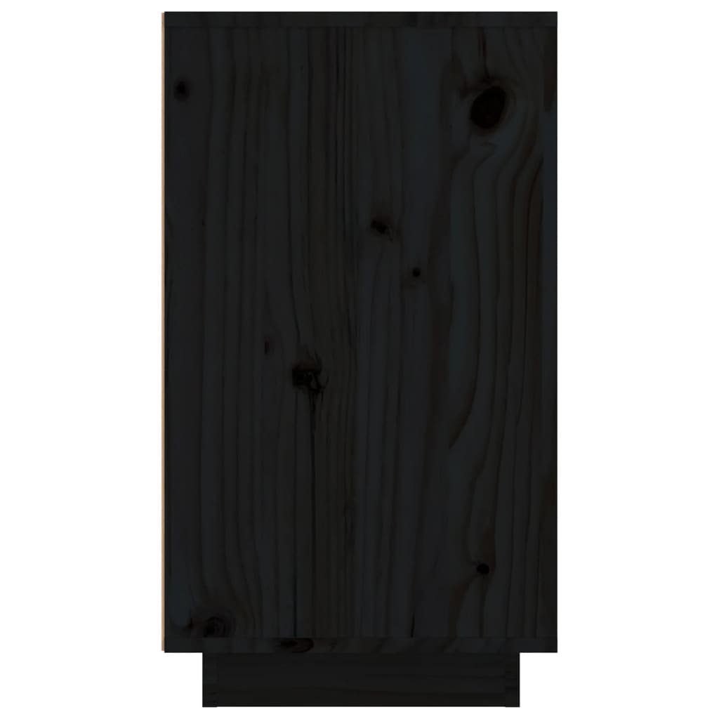 vidaXL Omarica za vino črna 23x34x61 cm trdna borovina
