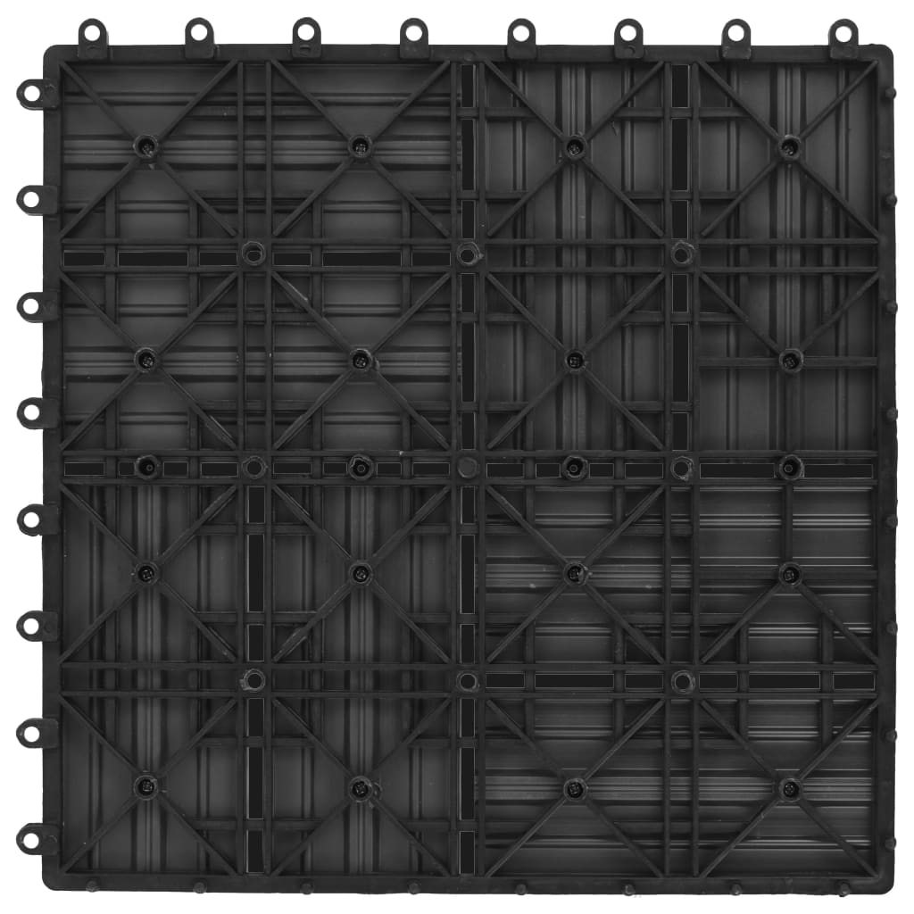 vidaXL Talne plošče 22 kosov 30x30 cm 2 m² WPC sive