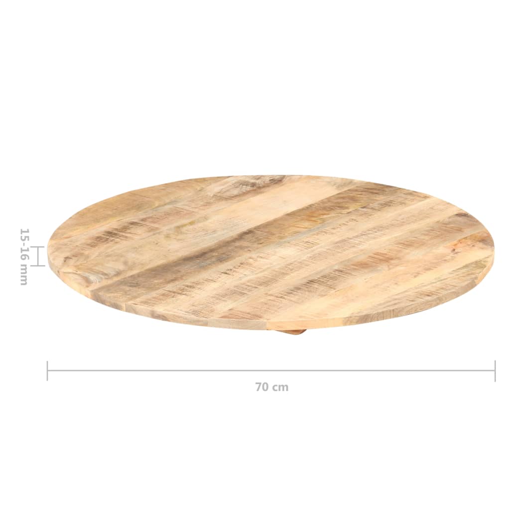 vidaXL Mizna plošča iz trdnega mangovega lesa okrogla 15-16 mm 80 cm