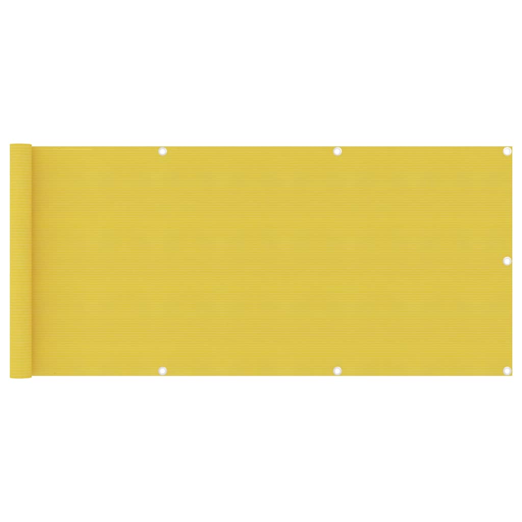 vidaXL Balkonsko platno rumeno 75x500 cm HDPE