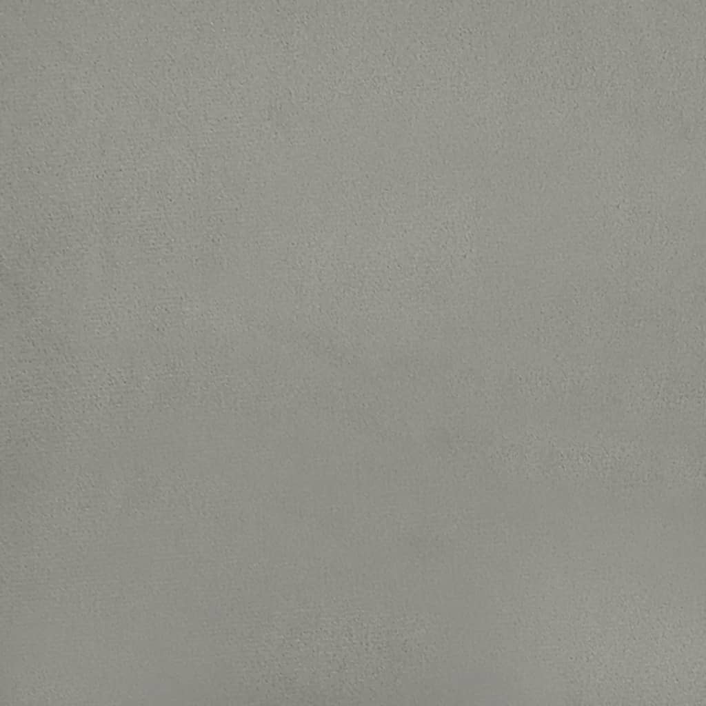 vidaXL Vzglavje z ušesi svetlo sivo 183x16x78/88 cm žamet