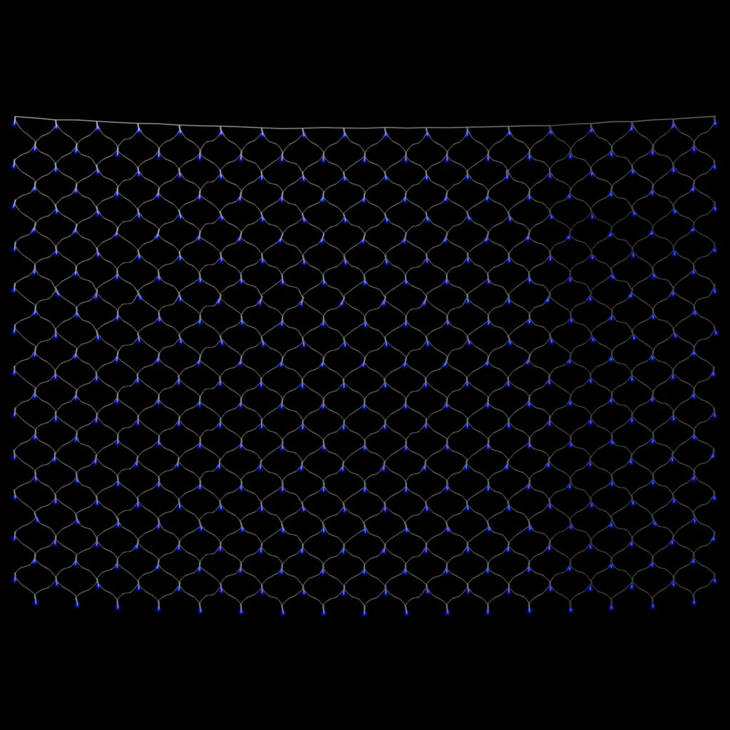 vidaXL Novoletna svetlobna mreža modra 3x3 m 306 LED lučk