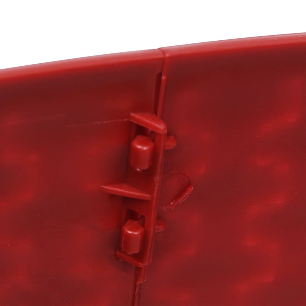 vidaXL Podloga za novoletno jelko rdeča Ø65x19,5 cm