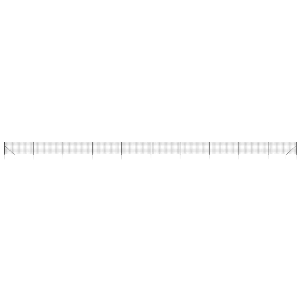 vidaXL Mrežna ograja s konicami za postavitev antracit 0,8x25 m