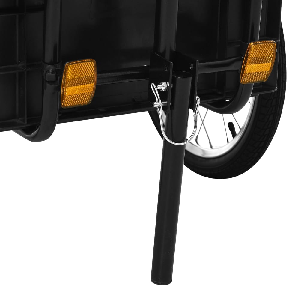 vidaXL Kolesarska tovorna prikolica/voziček 155x60x83 cm jeklo črna