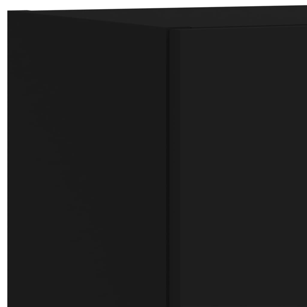 vidaXL TV omarica z LED lučkami 2 kosa črna 30,5x30x90 cm