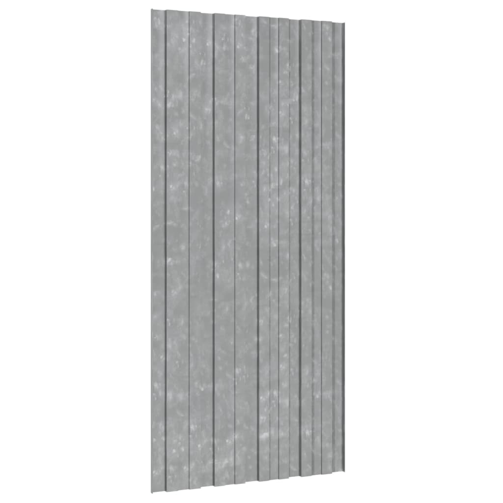 vidaXL Strešni paneli 12 kosov pocinkano jeklo srebrni 100x45 cm