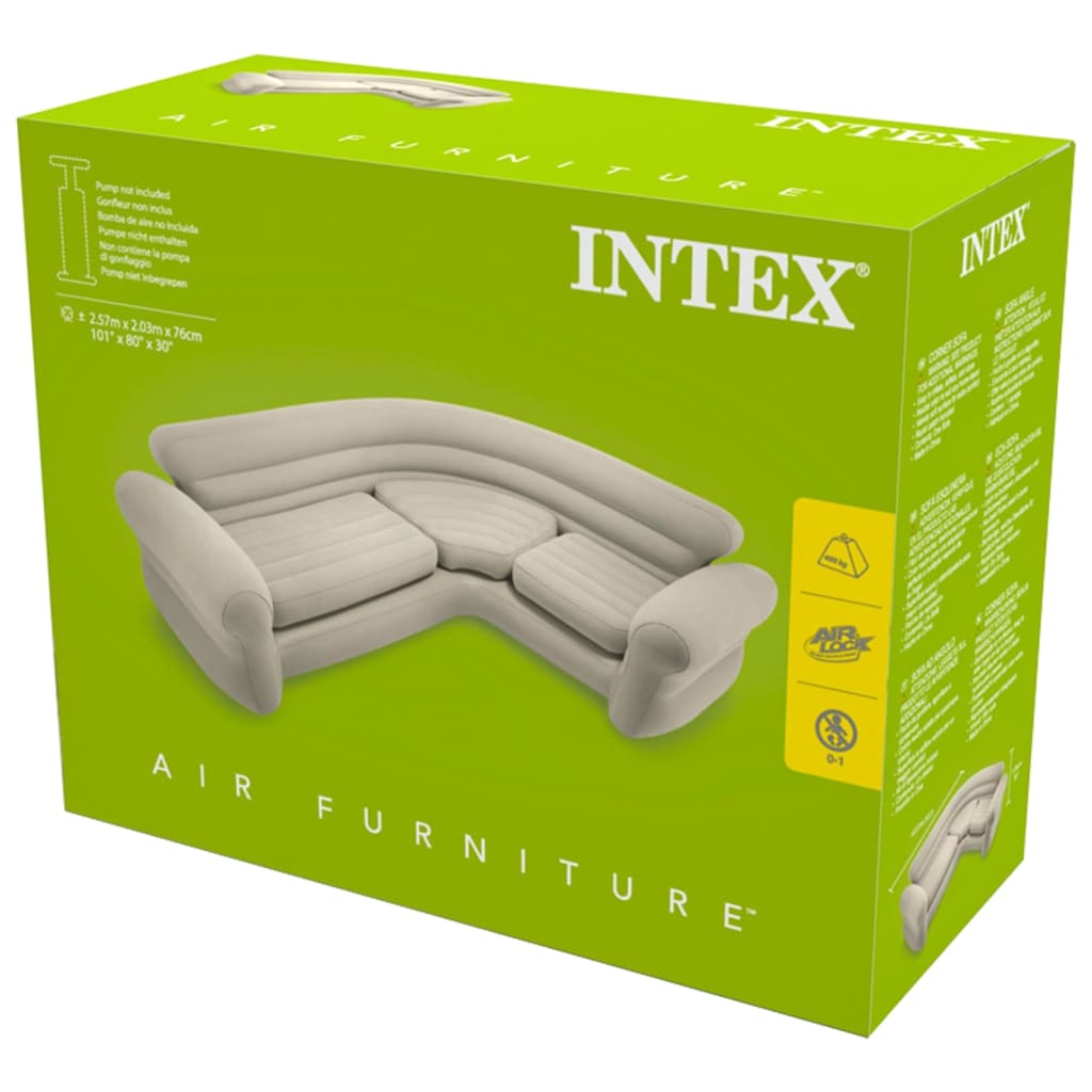 Intex Napihljiv kotni kavč 257x203x76 cm 68575NP