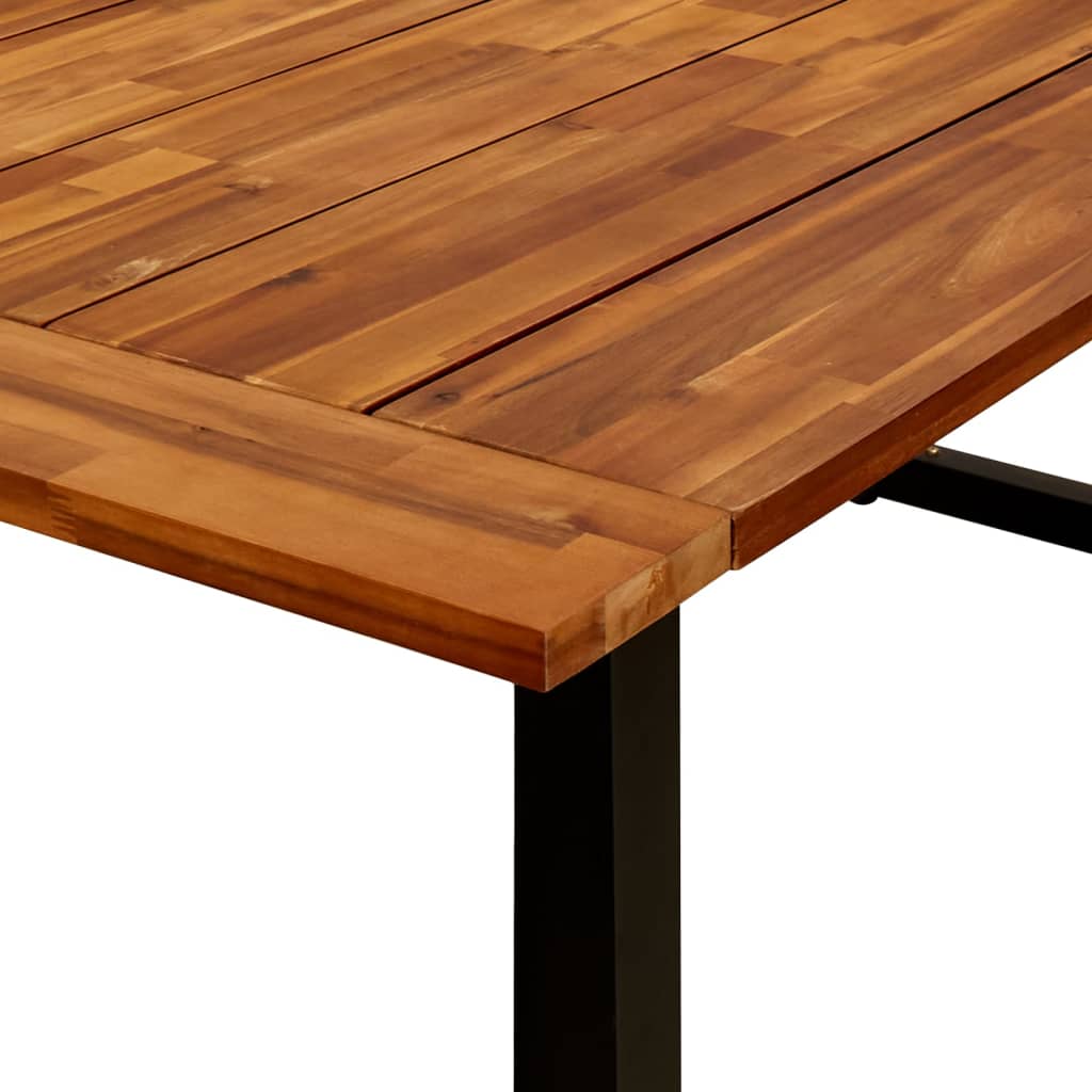 vidaXL Vrtna miza z nogami U oblike 180x90x75 cm trden akacijev les
