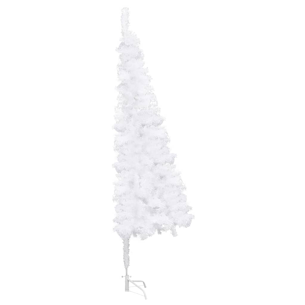 vidaXL Umetna osvetljena novoletna jelka bela 210 cm PVC
