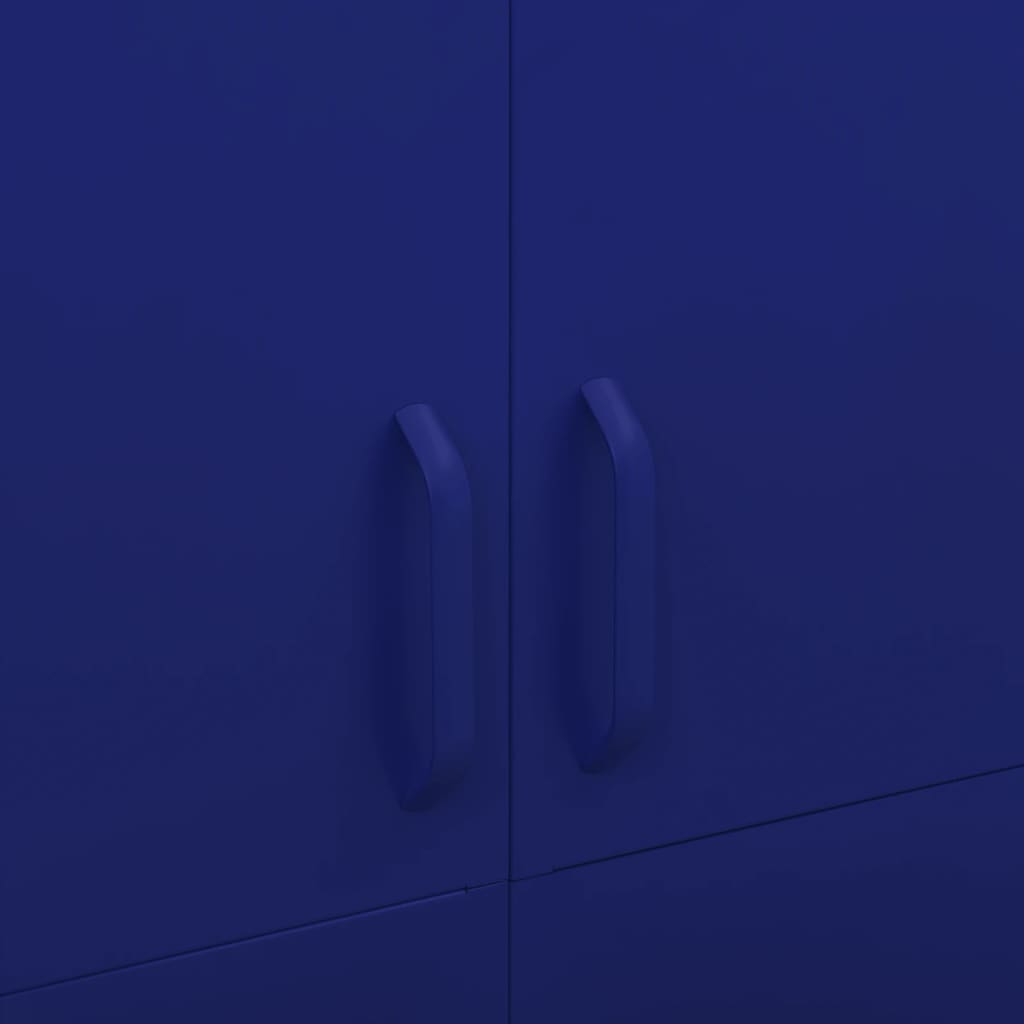 vidaXL Garderobna omara mornarsko modra 90x50x180 cm jeklo