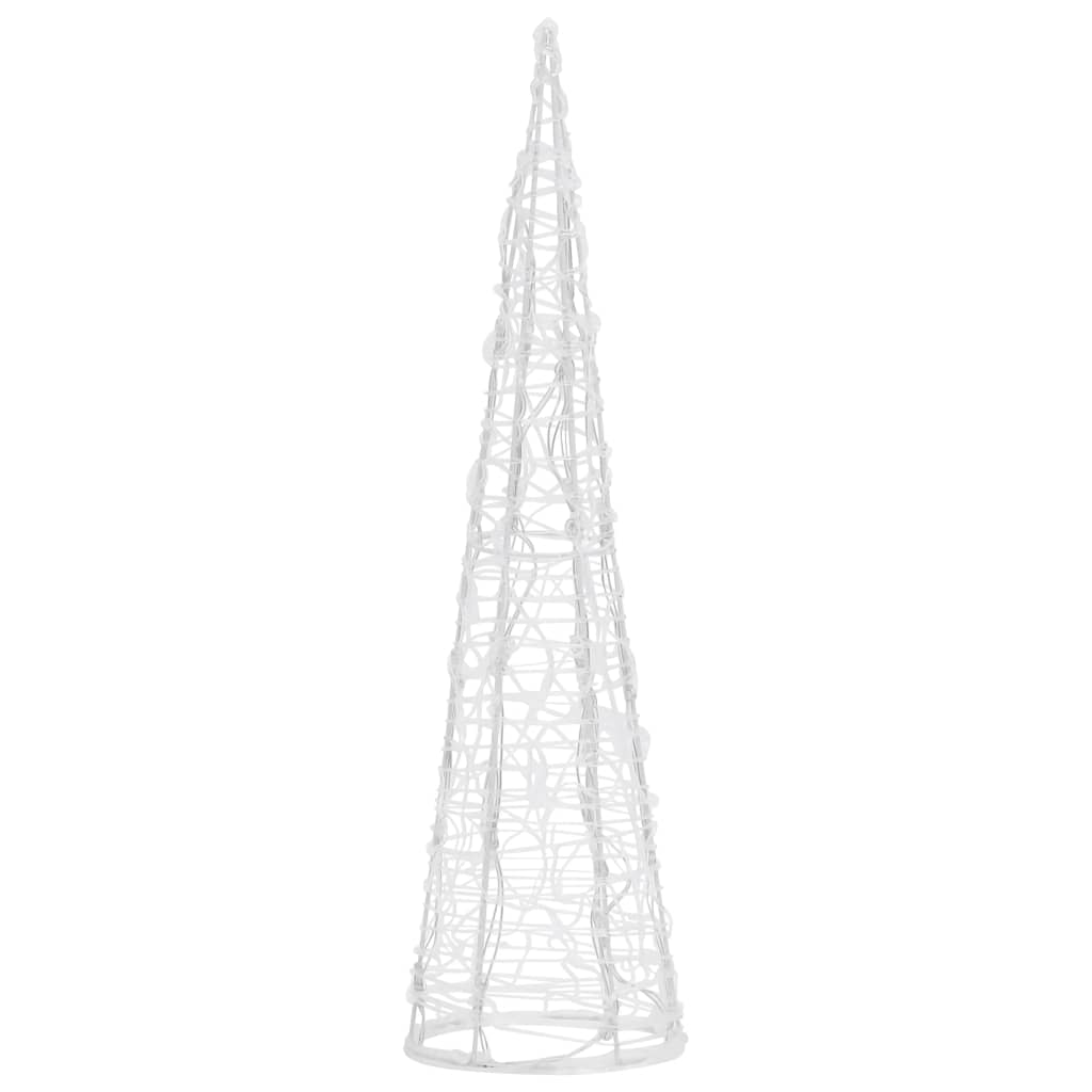 vidaXL Akrilna okrasna LED piramida toplo bela 60 cm