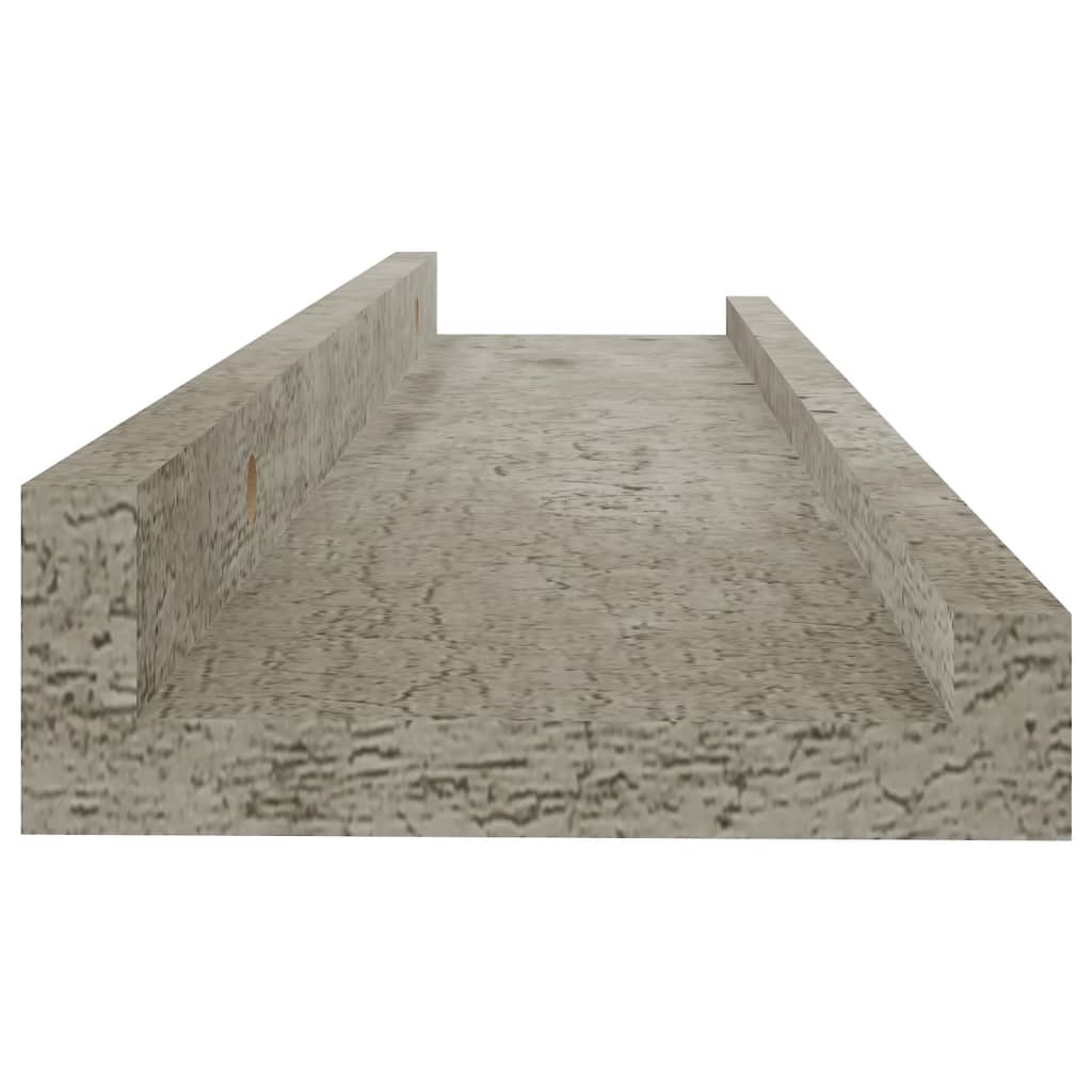 vidaXL Stenske police 4 kosi betonsko sive 40x90x3 cm