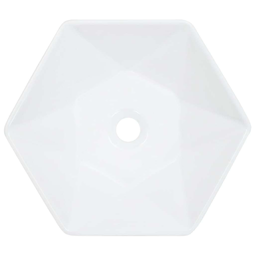 vidaXL Umivalnik 40x36,5x12 cm keramičen bel