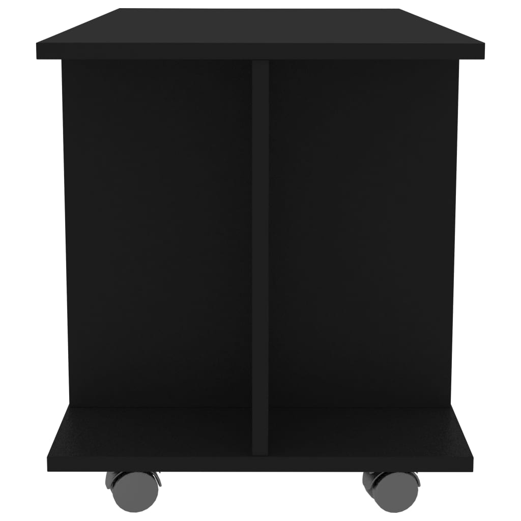 vidaXL TV omarica s kolesci črna 80x40x45 cm inženirski les