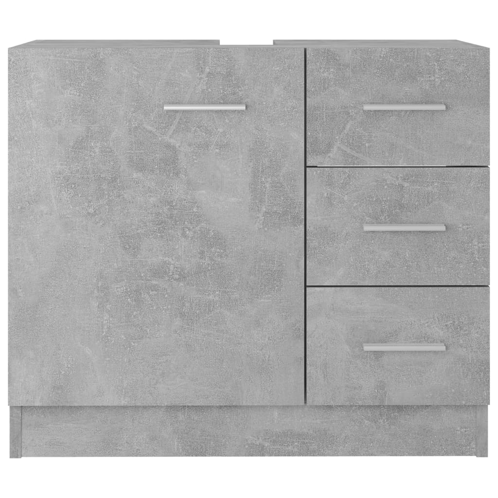 vidaXL Omarica za umivalnik betonsko siva 63x30x54 cm iverna plošča