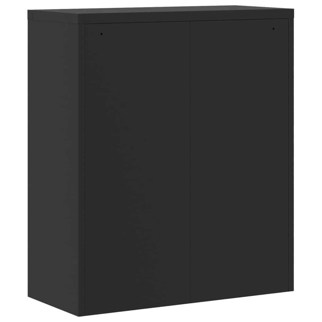 vidaXL Arhivska omara črna 90x40x105 cm jeklo