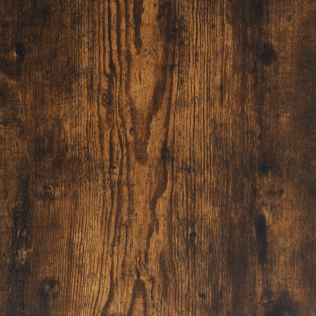 vidaXL Konzolna mizica dimljen hrast 160x30x75 cm inž. les in železo