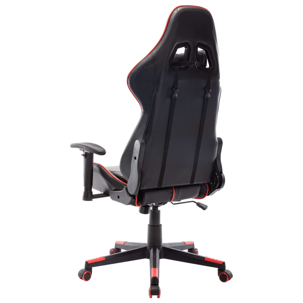 vidaXL Gaming stol črno in rdeče umetno usnje