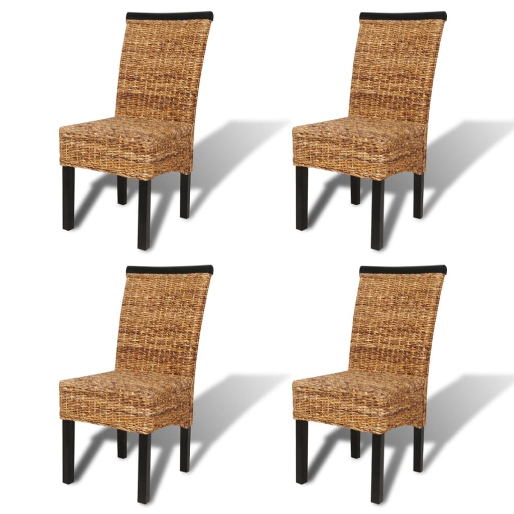 vidaXL Jedilni stoli 4 kosi abaka in trden mangov les