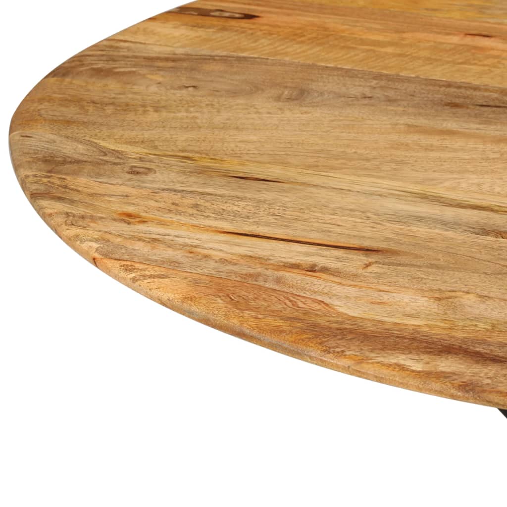 vidaXL Jedilna miza Ø110x78 cm trden mangov les in jeklo