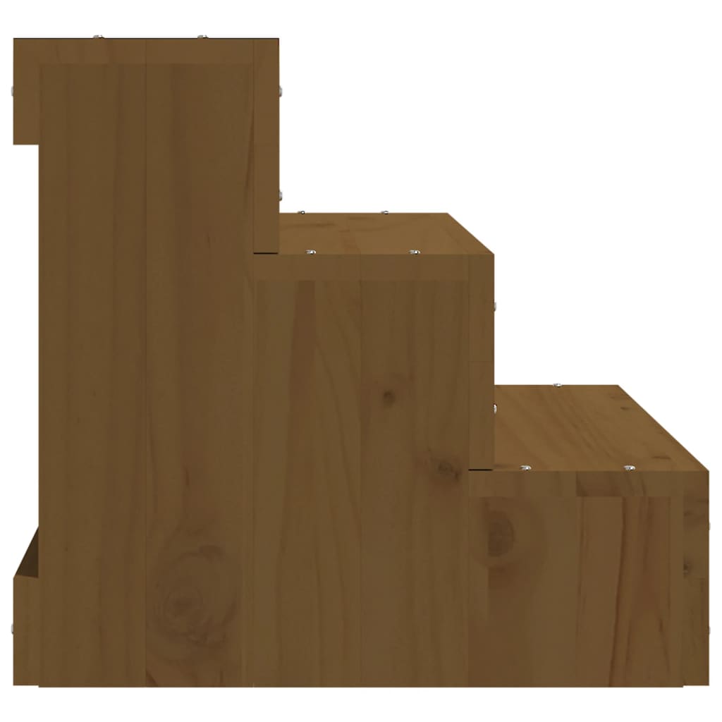 vidaXL Stopnice za hišne ljubljenčke medeno rjave 40x37,5x35 cm
