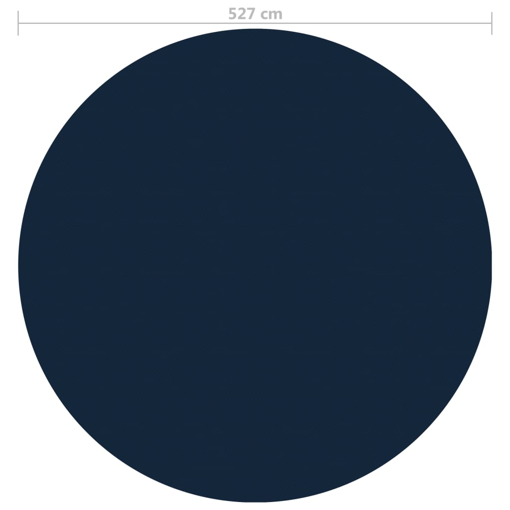 vidaXL Plavajoča PE solarna folija za bazen 527 cm črna in modra