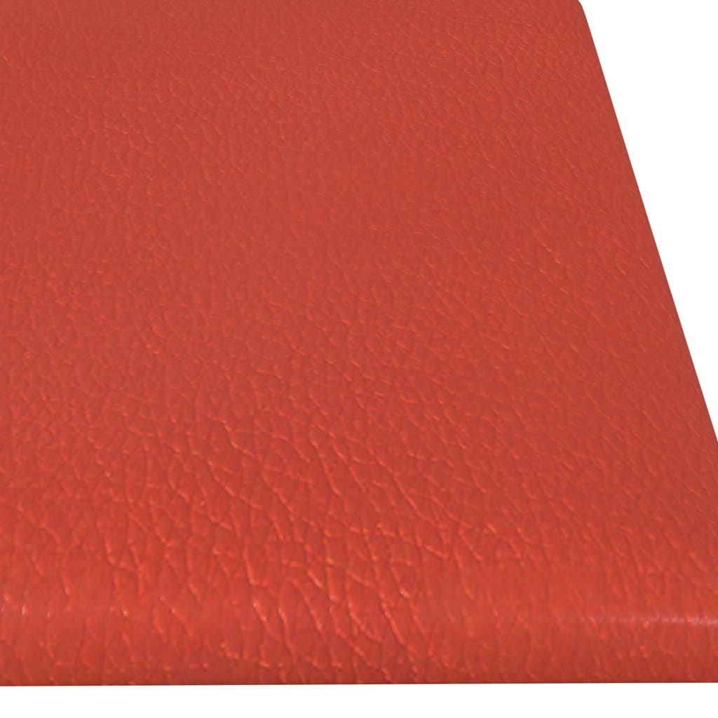 vidaXL Stenski paneli 12 kosov rdeči 60x15 cm umetno usnje 1,08 m²