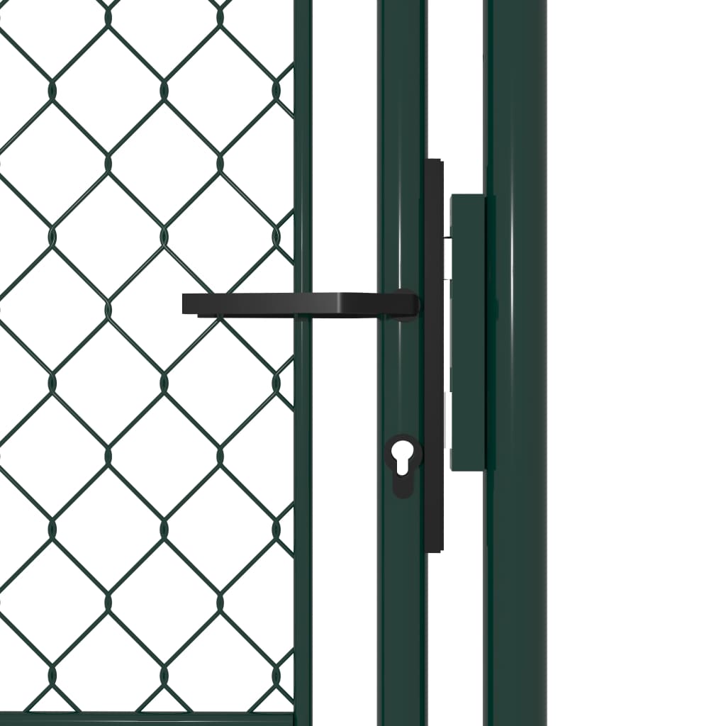 vidaXL Vrtna vrata iz jekla 100x125 cm zelena