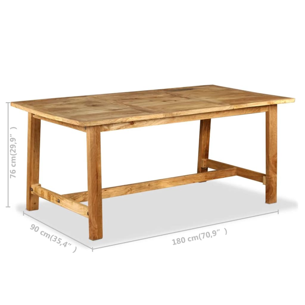 vidaXL Jedilna miza iz trdnega mangovega lesa 180 cm